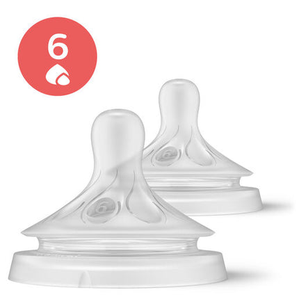 Philips Avent Natural Response Teats, 9 month+, Flow 6, 2-pack
