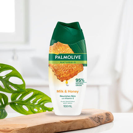 Palmolive Naturals Travel Body Wash Milk & Honey Shower Gel 100ml