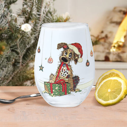 Bug Art Tableware Christmas Stemless Wine Glass Rudolph