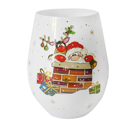 Bug Art Tableware Christmas Stemless Wine Glass Rudolph