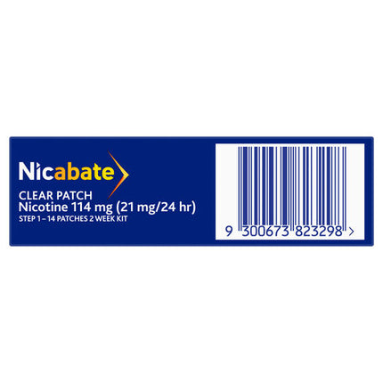 Nicabate Clear Patch Stop Smoking Transdermal Nicotine Patch 21mg 14 Pack