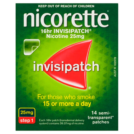 Nicorette 16 hour Invisipatch 25mg - 14 Pack