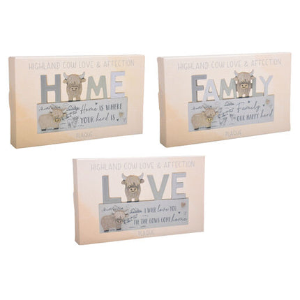 Highland Cow Plaque