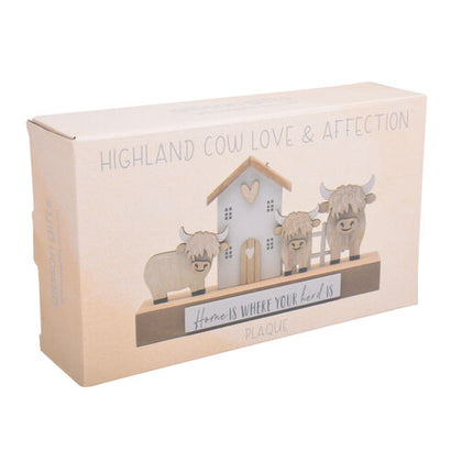 Highland Cow Home Plaque