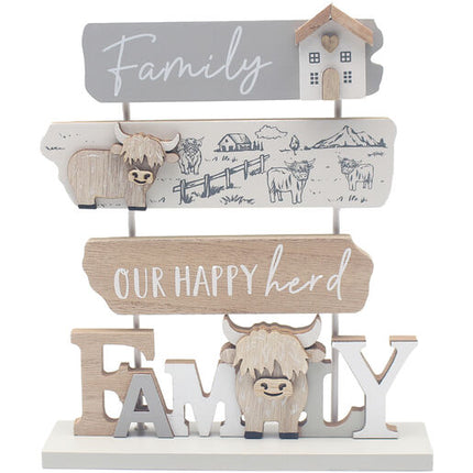 Highland Cow Triple Plaque