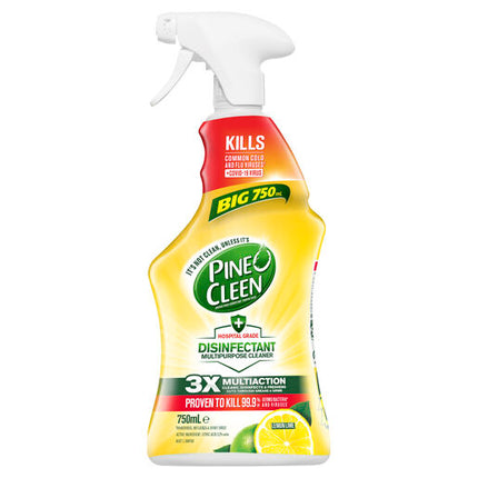 Pine O Cleen Disinfectant Multipurpose Cleaner Trigger Spray Lemon Lime 750mL