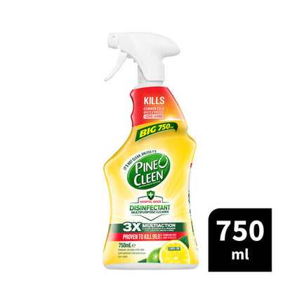 Pine O Cleen Disinfectant Multipurpose Cleaner Trigger Spray Lemon Lime 750mL