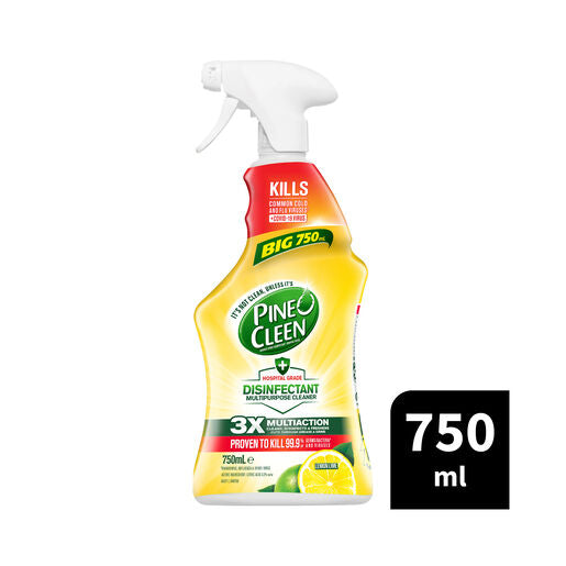 Pine O Cleen Disinfectant Multipurpose Cleaner Trigger Spray Lemon Lime 750mL