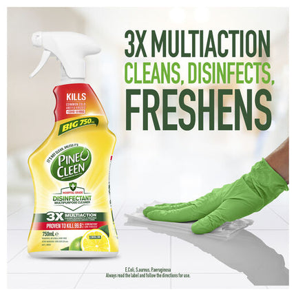 Pine O Cleen Disinfectant Multipurpose Cleaner Trigger Spray Lemon Lime 750mL