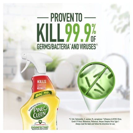 Pine O Cleen Disinfectant Multipurpose Cleaner Trigger Spray Lemon Lime 750mL
