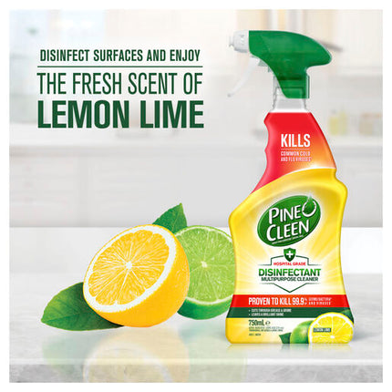 Pine O Cleen Disinfectant Multipurpose Cleaner Trigger Spray Lemon Lime 750mL