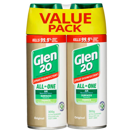 Glen 20 Spray Disinfectant All-In-One Original Value Pack 2 x 300g