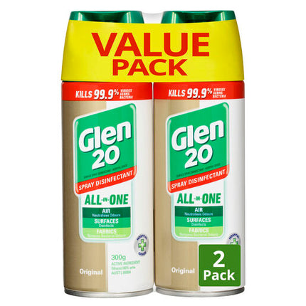 Glen 20 Spray Disinfectant All-In-One Original Value Pack 2 x 300g
