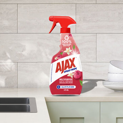 Ajax Spray n' Wipe Multi-Purpose Cleaner Trigger 475mL Vanilla & Berries Surface Spray