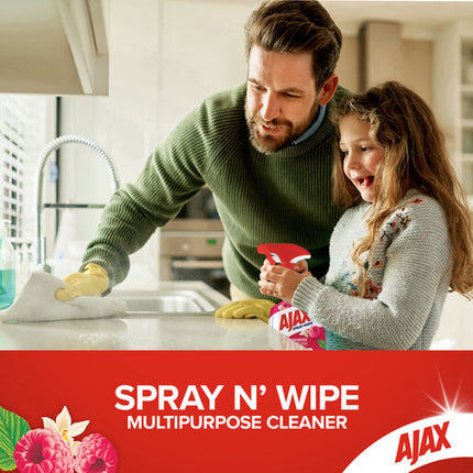 Ajax Spray n' Wipe Multi-Purpose Cleaner Trigger 475mL Vanilla & Berries Surface Spray