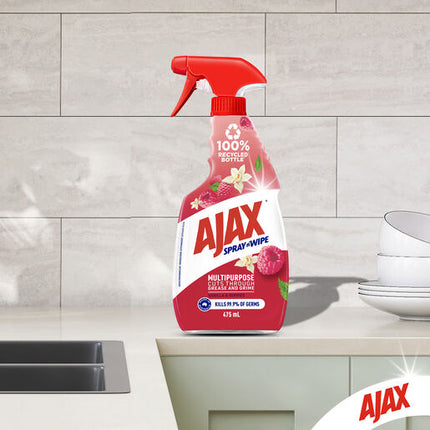 Ajax Spray n' Wipe Multi-Purpose Cleaner Trigger 475mL Vanilla & Berries Surface Spray