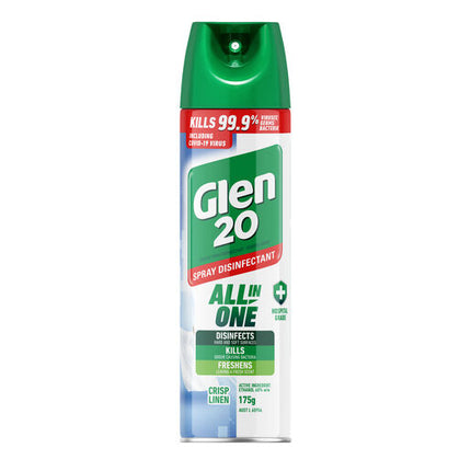 Glen 20 Spray Disinfectant All-In-One Crisp Linen 175g