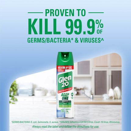 Glen 20 Spray Disinfectant All-In-One Crisp Linen 175g