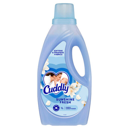 Cuddly Regular Liquid Fabric Softener Conditioner 1L Sunshine Fresh