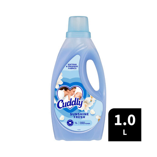 Cuddly Regular Liquid Fabric Softener Conditioner 1L Sunshine Fresh