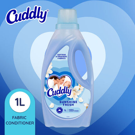 Cuddly Regular Liquid Fabric Softener Conditioner 1L Sunshine Fresh