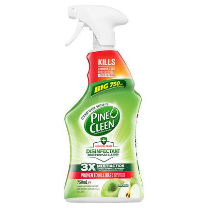 Pine O Cleen Disinfectant Multipurpose Cleaner Trigger Spray Crisp Apple 750mL