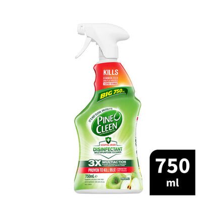 Pine O Cleen Disinfectant Multipurpose Cleaner Trigger Spray Crisp Apple 750mL