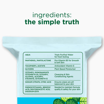 Simple Water Boost Micellar Cleansing Wipes with Micellar Water Boost 20 pc