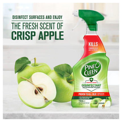 Pine O Cleen Disinfectant Multipurpose Cleaner Trigger Spray Crisp Apple 750mL