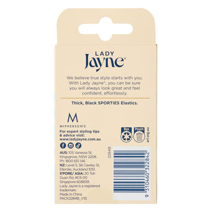 Lady Jayne Black Super Hold Thick Elastics 10 Pack