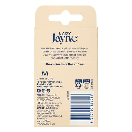 Lady Jayne Brown Bobby Pins 50 Pack
