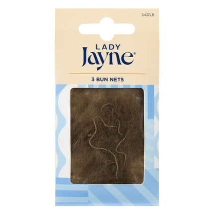 Lady Jayne Light Brown Bun Nets 3 Pack