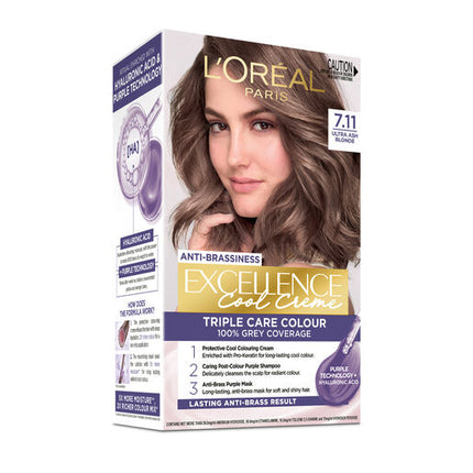 L'Oreal Excellence Cool Creme Permanent Hair Colour 7.11 Ultra Ash Blonde