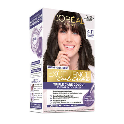 L'Oreal Excellence Cool Creme Permanent Hair Colour 4.11 Ultra Ash Brown