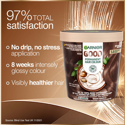 Garnier Good Permanent Hair Colour 5.0 Coffee Roast Brown