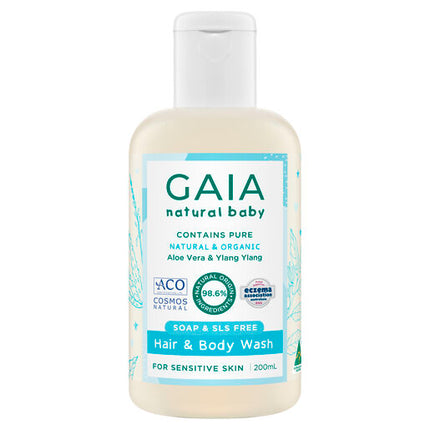 Gaia Natural Baby Hair & Body Wash 200mL