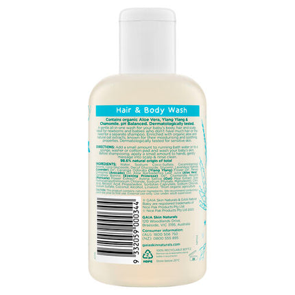 Gaia Natural Baby Hair & Body Wash 200mL