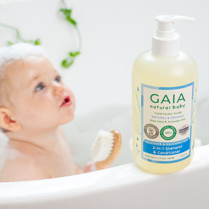 Gaia Natural Baby 2 in 1 Shampoo and Conditioner 500ml