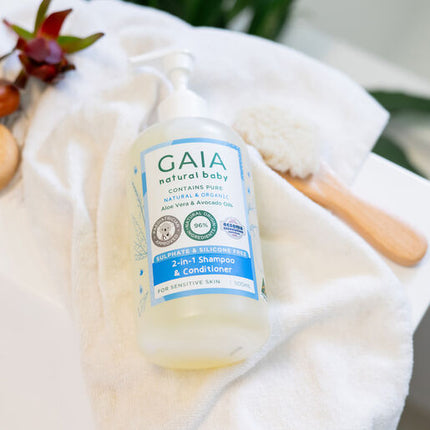 Gaia Natural Baby 2 in 1 Shampoo and Conditioner 500ml