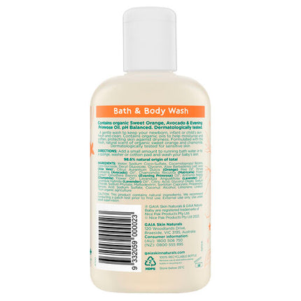 Gaia Natural Baby Bath & Body Wash 250mL