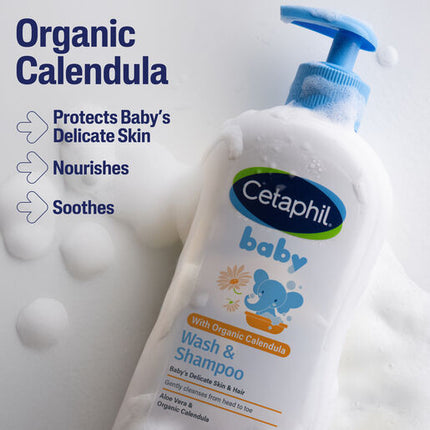 Cetaphil Baby Gentle Wash & Shampoo Organic Calendula 400mL
