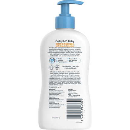 Cetaphil Baby Gentle Wash & Shampoo Organic Calendula 400mL