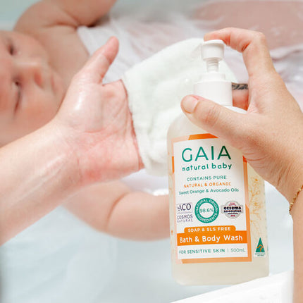 Gaia Natural Baby Bath & Body Wash 500mL