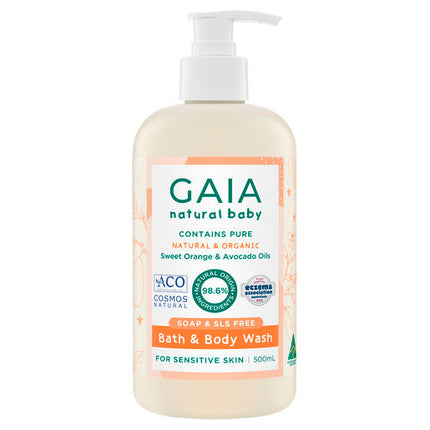 Gaia Natural Baby Bath & Body Wash 500mL