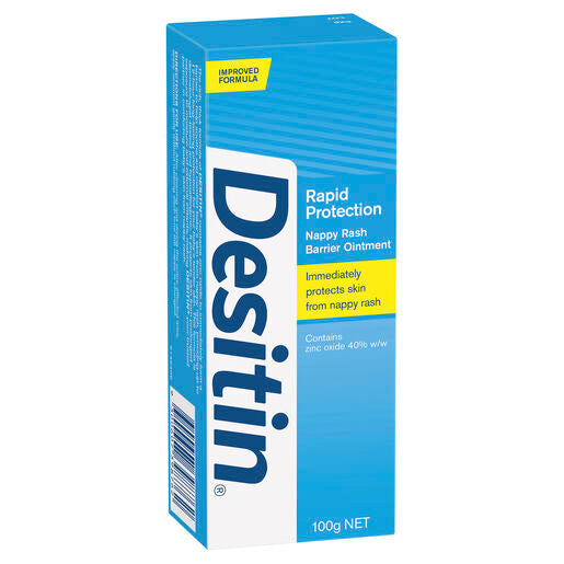 Desitin Rapid Protection Nappy Rash Barrier Ointment 100g