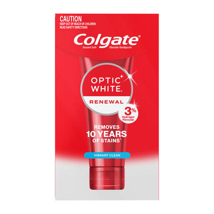 Colgate Optic White Renewal Teeth Whitening Toothpaste Vibrant Clean With Hydrogen Peroxide 85g