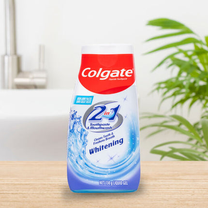 Colgate 2 in 1 Toothpaste & Mouthwash Whitening 130g