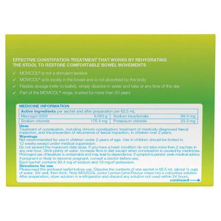 Movicol Junior Lemon-Lime Sachets 30