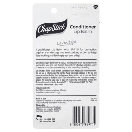 Chapstick Conditioner Lip Balm SPF15 4.2g