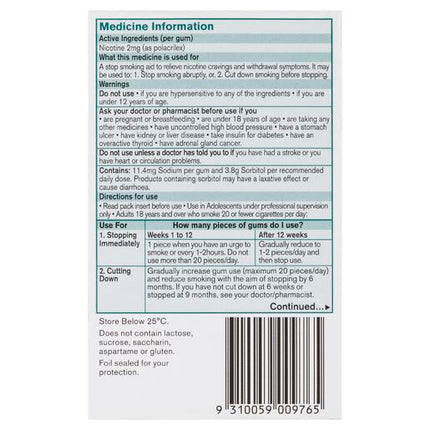 Nicorette Quit Smoking Nicotine Gum 2Mg Classic 30